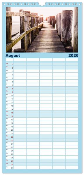 Produktbild: Familienplaner 2026 - Noch mehr F&ouml;hrweh - Insel F&ouml;hr mit 5 Spalten (Wandkalender, 21 x 45 cm) CALVENDO