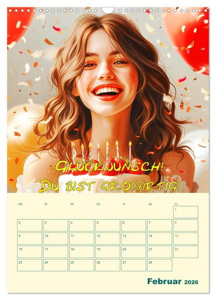 Produktbild: Liebe das Leben! Mit Affirmationen gl&uuml;cklich durch das Jahr! (Wandkalender 2026 DIN A3 hoch), CALVENDO Monatskalender