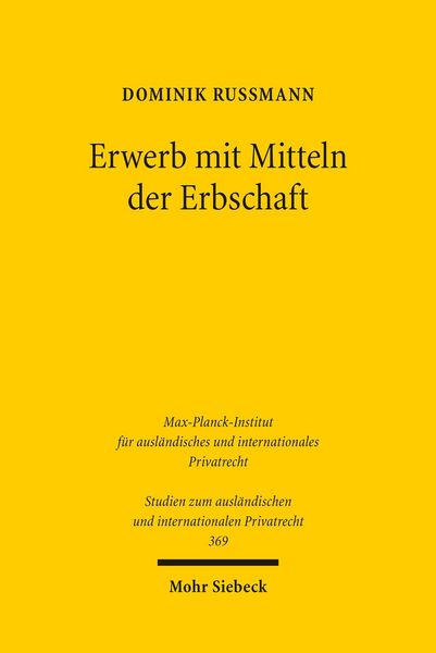 Produktbild: Erwerb mit Mitteln der Erbschaft