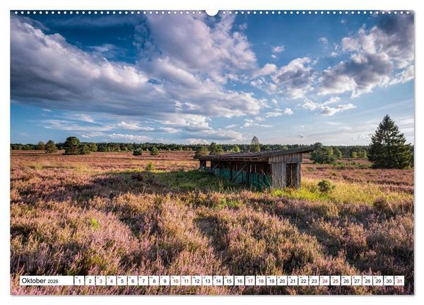 Produktbild: L&uuml;neburger Heide: Die Nordheide (hochwertiger Premium Wandkalender 2026 DIN A2 quer), Kunstdruck in Hochglanz