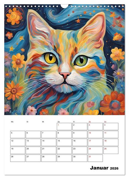 Produktbild: Katzenmagie (Wandkalender 2026 DIN A3 hoch), CALVENDO Monatskalender