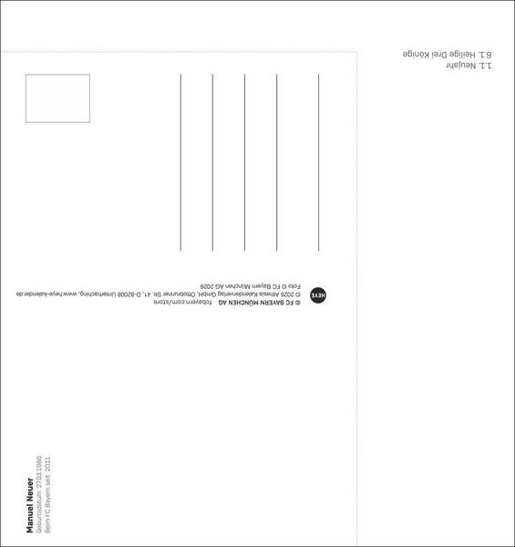 Produktbild: FC Bayern M&uuml;nchen Postkartenkalender 2027