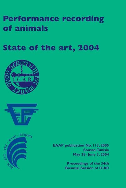 Produktbild: Performance Recording of Animals - State of the Art, 2004