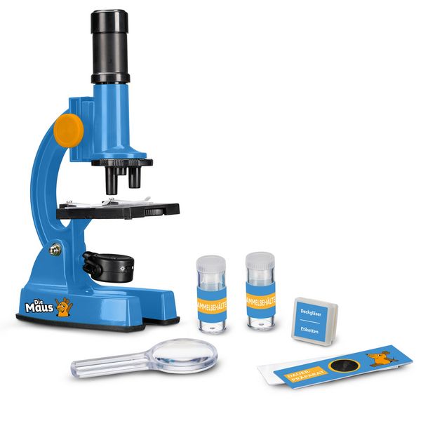 Produktbild: Bresser 13481 - DieMaus Mikroskop Set mit 100/600/1200x Vergr&ouml;&szlig;erung, 48-teilig
