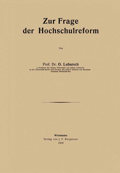 Produktbild: Zur Frage der Hochschulreform