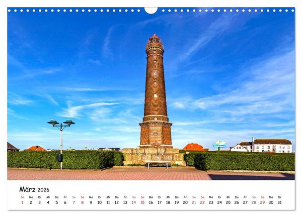 Produktbild: Borkum, bezaubernde Nordseeinsel (Wandkalender 2026 DIN A3 quer), CALVENDO Monatskalender
