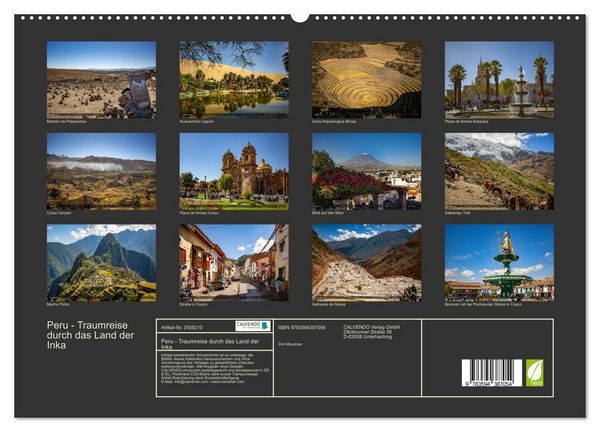 Produktbild: Peru - Traumreise durch das Land der Inka (hochwertiger Premium Wandkalender 2027 DIN A2 quer), Kunstdruck in Hochglanz