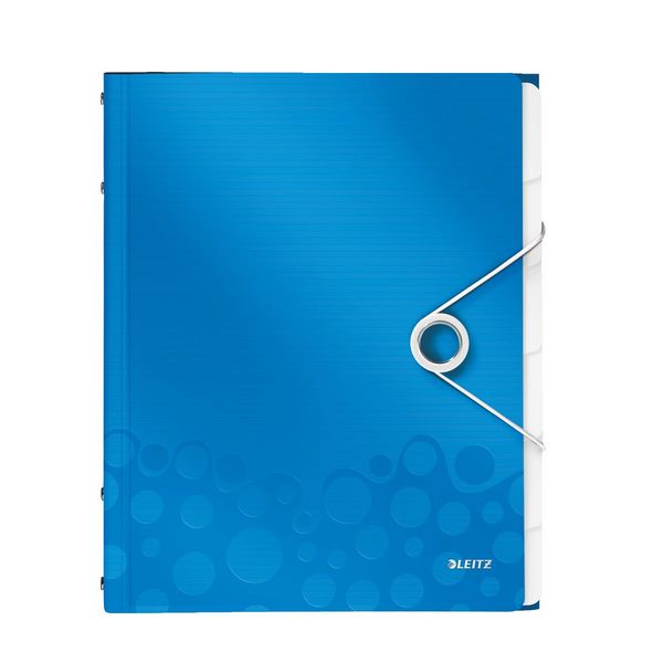 Produktbild: LEITZ Ordnungsmappe WOW 6 F&auml;cher blau DIN A4