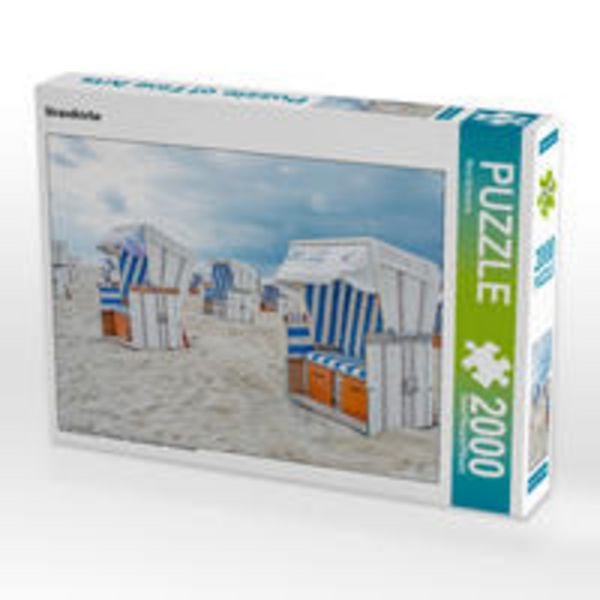 CALVENDO Puzzle Strandkörbe 2000 Teile Puzzle quer | 2000 Teile Lege-Größe 90 × 67 cm Foto-Puzzle für glückliche Stunden