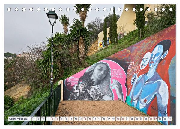 Produktbild: LISSABON GRAFFITI (Tischkalender 2026 DIN A5 quer), CALVENDO Monatskalender