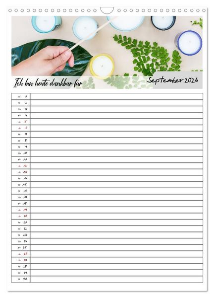 Produktbild: Ich bin dankbar - ein Jahr voller Achtsamkeit (Wandkalender 2026 DIN A3 hoch), CALVENDO Monatskalender