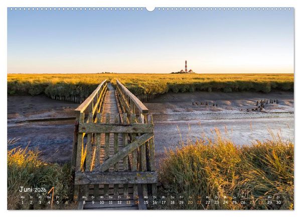 Produktbild: Westk&uuml;ste - Zwischen St. Peter Ording, B&uuml;sum und Elbe (Wandkalender 2026 DIN A2 quer), CALVENDO Monatskalender