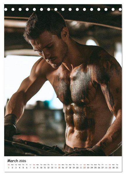 Produktbild: Hot Builders - Hard at Work (Desk Calendar 2026 DIN A5 portrait), CALVENDO 12 Month DeskCalendar