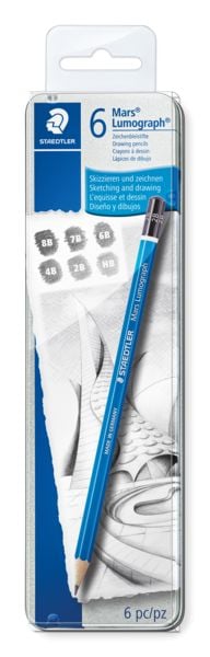 Produktbild: STAEDTLER Bleistifte Mars Lumograph Bleistifte, 6er Set, 6 H&auml;rtegrade