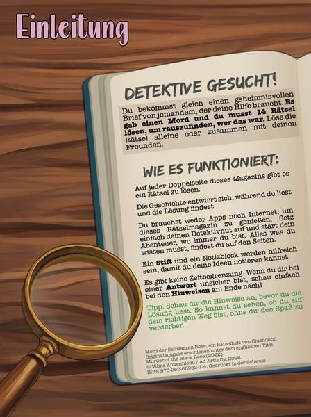 Produktbild: Mord der Schwarzen Rose - ein R&auml;tselheft von Cluehound