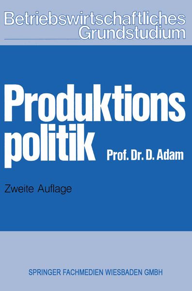 Produktbild: Produktionspolitik