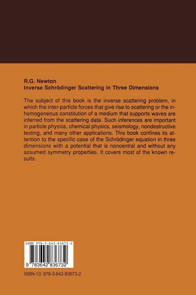 Produktbild: Inverse Schr&ouml;dinger Scattering in Three Dimensions