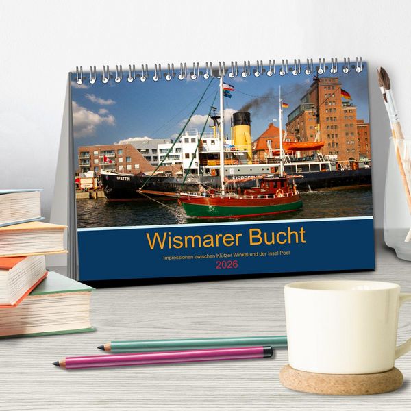 Produktbild: Wismarer Bucht - Impressionen zwischen Kl&uuml;tzer Winkel und der Insel Poel (Tischkalender 2026 DIN A5 quer), CALVENDO Monatskalender