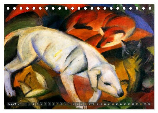 Produktbild: Expressionistische Tierwelten (Tischkalender 2027 DIN A5 quer), CALVENDO Monatskalender