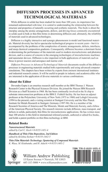 Produktbild: Gupta: Diffusion Processes in Advanced Technological Materia