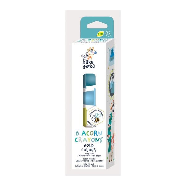 Produktbild: HAKUYOKA - Wachsmalkreide Eichel blau-gr&uuml;n