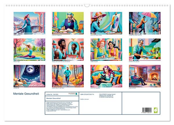 Produktbild: Mentale Gesundheit (Wandkalender 2026 DIN A2 quer), CALVENDO Monatskalender