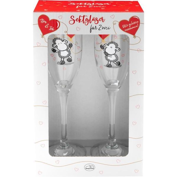 Sektglas Set "Du & Ich"