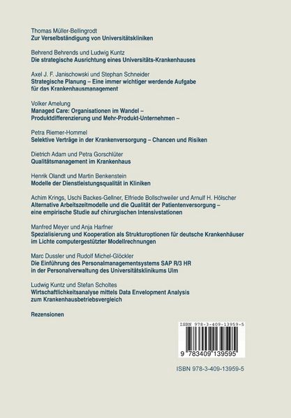 Produktbild: Krankenhausmanagement