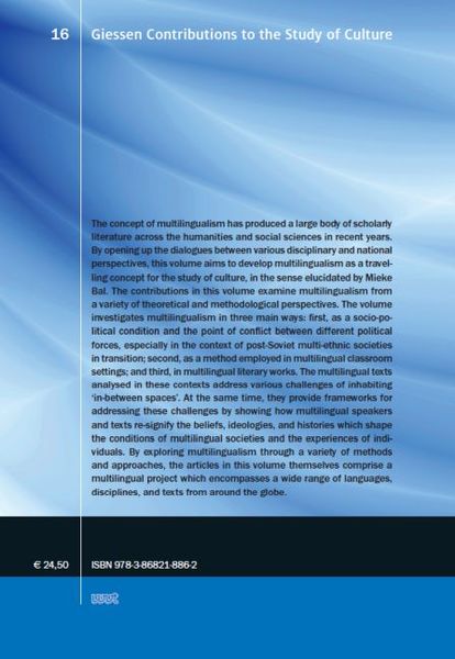 Produktbild: Multilingualism as a Concept for the Study of Culture