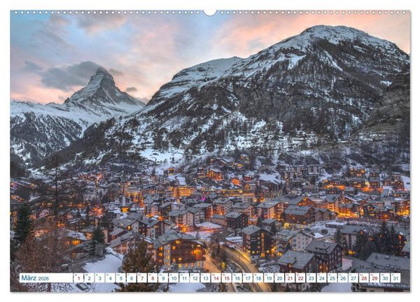 Produktbild: Schweiz - Vom Hochgebirge zu Palmen (hochwertiger Premium Wandkalender 2026 DIN A2 quer), Kunstdruck in Hochglanz
