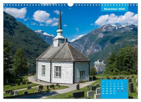 Produktbild: Geiranger - grandiose Fjordlandschaft (Wandkalender 2026 DIN A3 quer), CALVENDO Monatskalender
