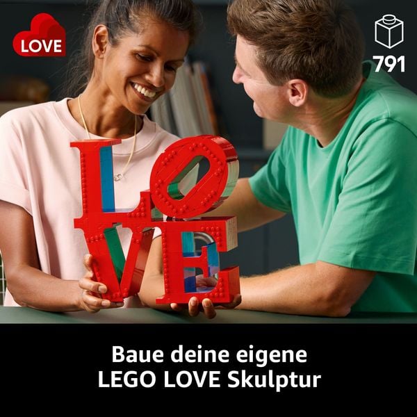 LEGO Art LOVE, Bauset für Erwachsene, Wohn- und Büro-Deko 31214