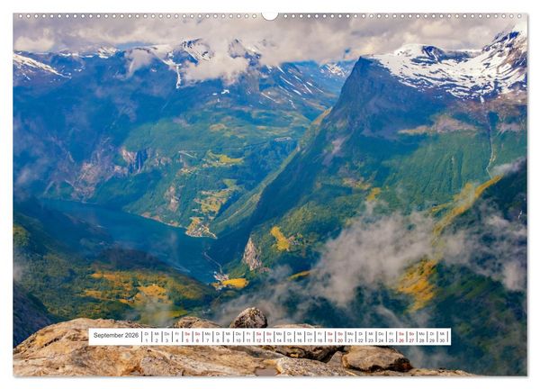 Produktbild: Norwegen - ein traumhaftes Reiseziel (hochwertiger Premium Wandkalender 2026 DIN A2 quer), Kunstdruck in Hochglanz