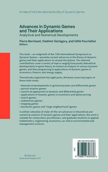 Produktbild: Advances in Dynamic Games and Their Applications