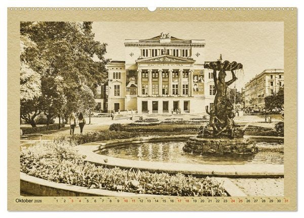 Produktbild: Riga &ndash; Ein Kalender im Zeitungsstil (hochwertiger Premium Wandkalender 2026 DIN A2 quer), Kunstdruck in Hochglanz