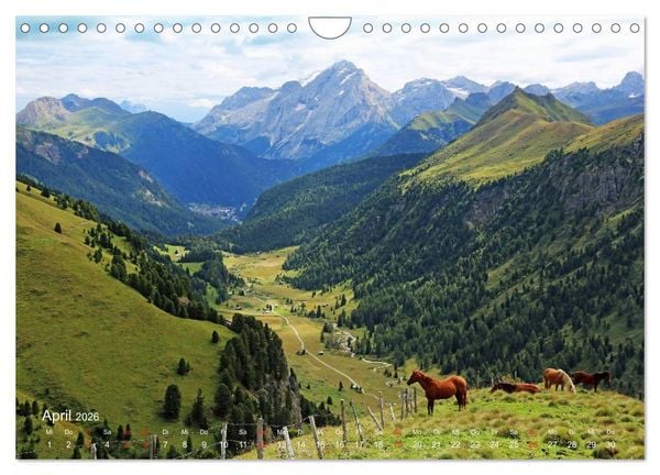 Produktbild: Urlaub auf der Seiser Alm (Wandkalender 2026 DIN A4 quer), CALVENDO Monatskalender
