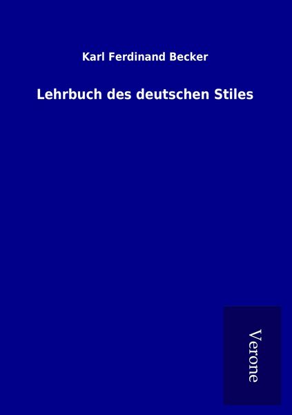 Produktbild: Lehrbuch des deutschen Stiles