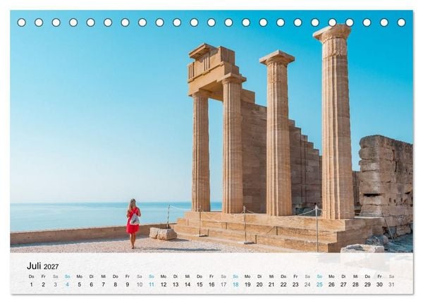 Produktbild: Rhodos - Die Highlights der Insel (Tischkalender 2027 DIN A5 quer), CALVENDO Monatskalender