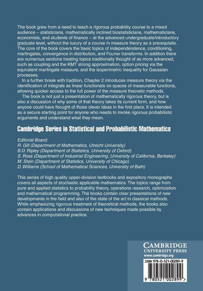 Produktbild: A User's Guide to Measure Theoretic Probability