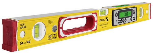 Produktbild: Stabila TECH 196 DL 19829 Digitale Wasserwaage mit Rutschstopper, inkl. Tasche 61cm 0.5 mm/m