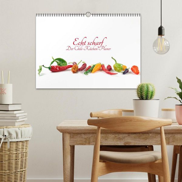 Produktbild: Echt scharf - Der Chili-K&uuml;chen-Planer (Wandkalender 2026 DIN A3 quer), CALVENDO Monatskalender