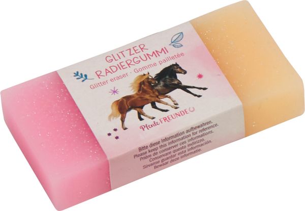 Produktbild: Glitzer Radiergummi / Pferdefreunde