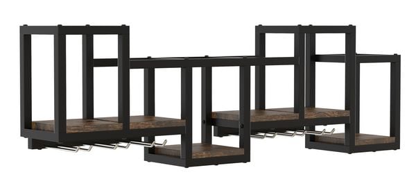 Produktbild: Holz Wandregal Gew&uuml;rze Gl&auml;ser Regal K&uuml;che Kolari M