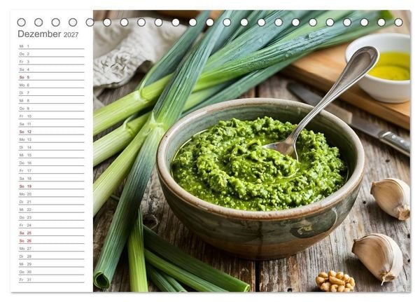 Produktbild: Zero Waste Pesto - 12 Monate, 12 Reste, unendlich Geschmack (Tischkalender 2027 DIN A5 quer), CALVENDO Monatskalender