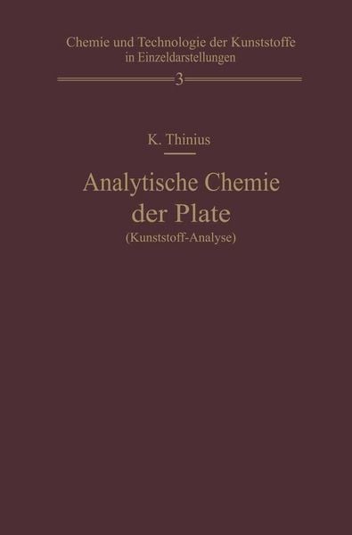 Produktbild: Analytische Chemie der Plaste (Kunststoff-Analyse)