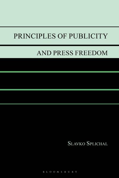 Produktbild: Principles of Publicity and Press Freedom