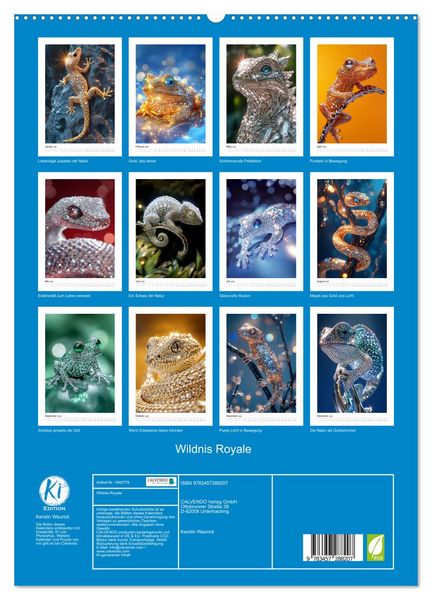 Produktbild: Wildnis Royale (hochwertiger Premium Wandkalender 2026 DIN A2 hoch), Kunstdruck in Hochglanz