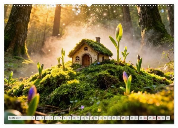 Produktbild: Die geheimen Lichter der Feenh&auml;user - Verborgene Welt im Zauberwald. (Wandkalender 2027 DIN A2 quer), CALVENDO Monatskalender