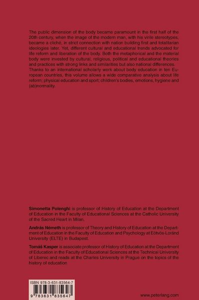 Produktbild: Education and the Body in Europe (1900-1950)