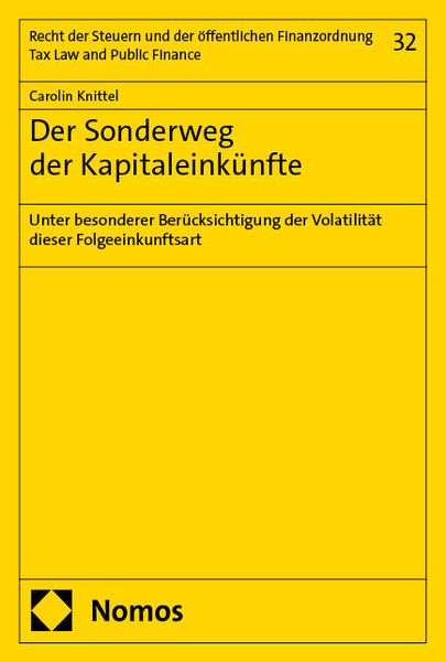 Produktbild: Der Sonderweg der Kapitaleink&uuml;nfte